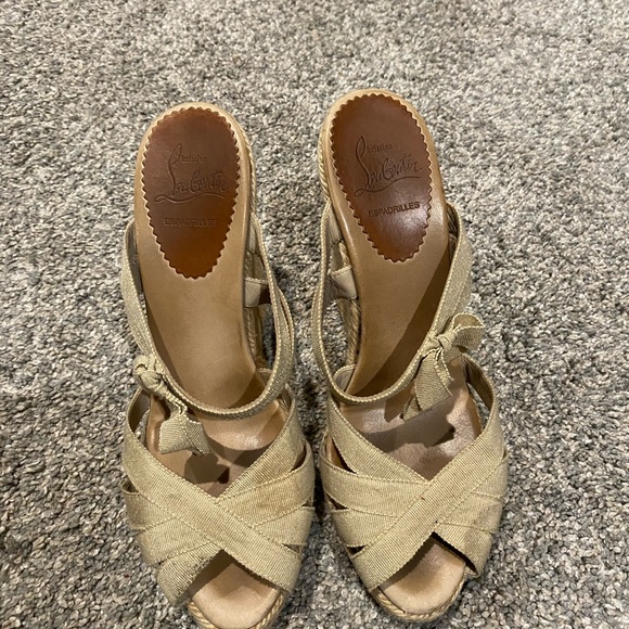 Louboutin wedges sz 37 - Picture 3 of 3